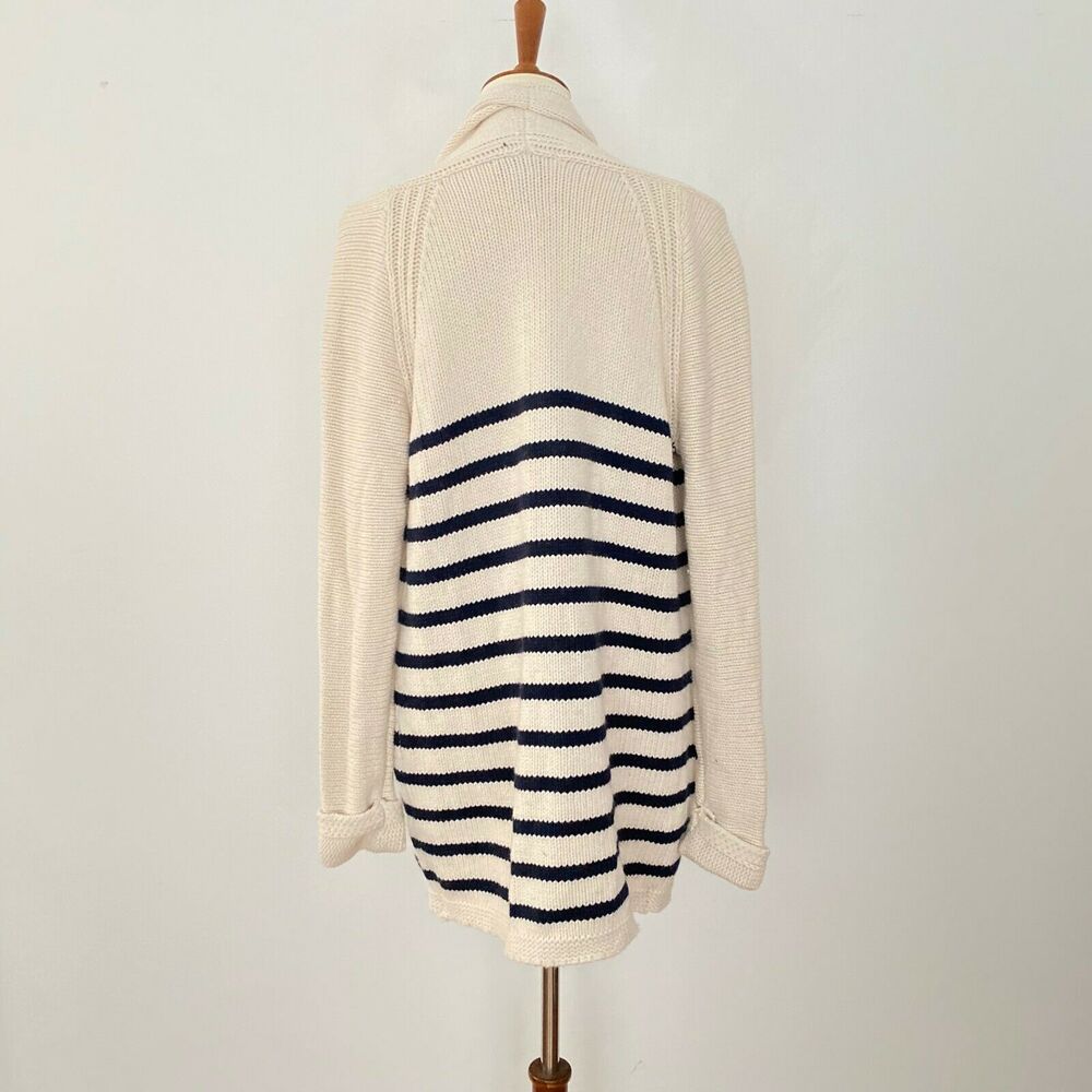 Magaschoni Womens Striped Shawl Collar Open Front Cardigan Sweater XS - Picture 3 of 7